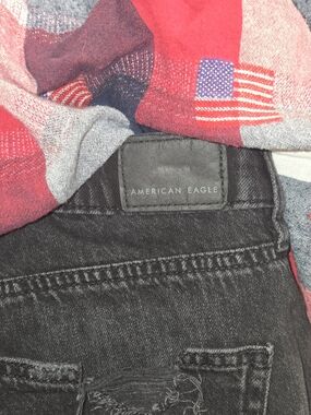 American Eagle Outfitters Black Distressed Jean Shorts